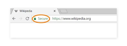 通过查看网址栏中的锁定图示来检查网站是否安全。